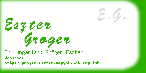 eszter groger business card
